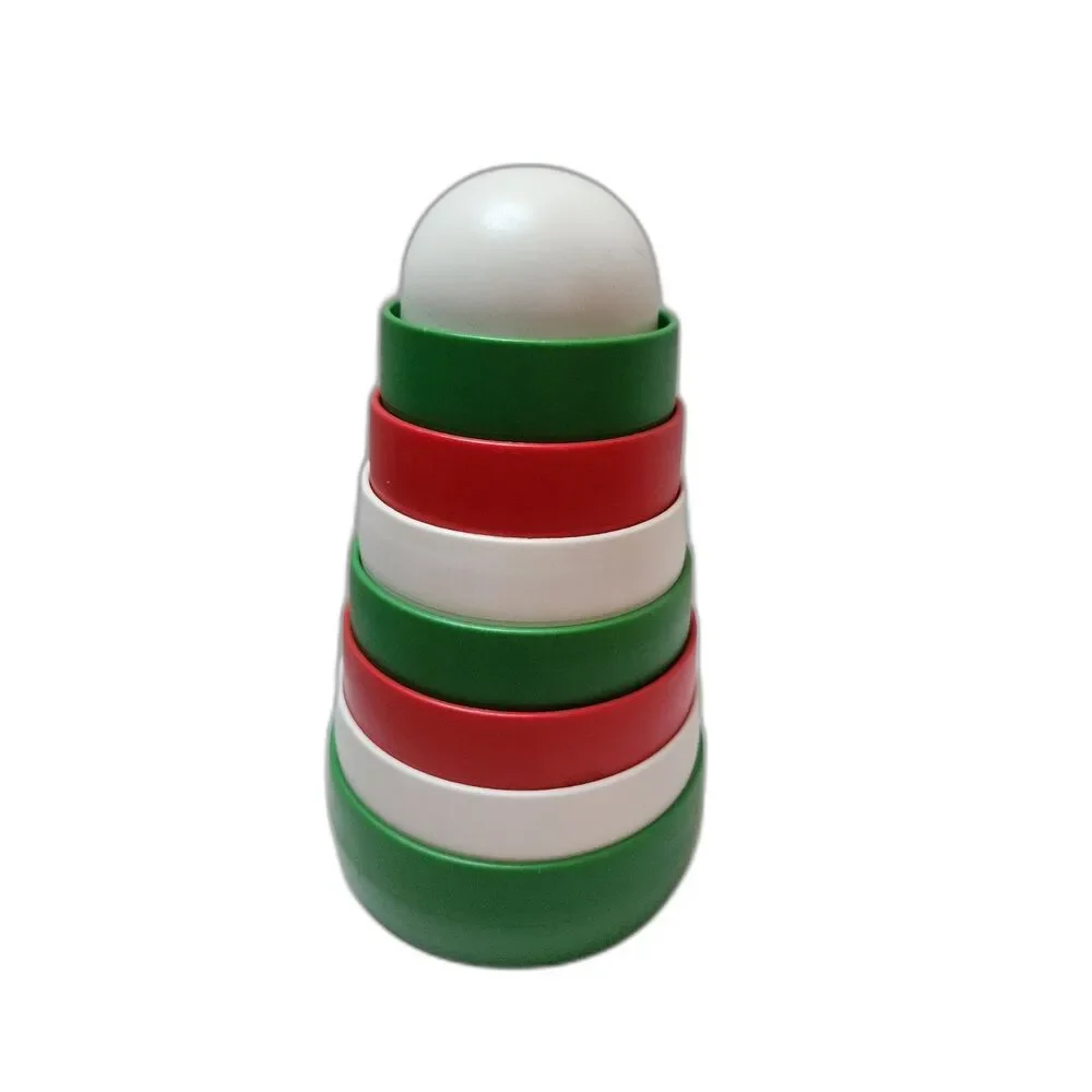 Green Toys 8‑Piece Stacking Set – Red White Green Learning Toy
